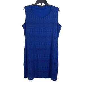 Tiana B. Women Sleeveless Round Neck Lace Dress Size XXL